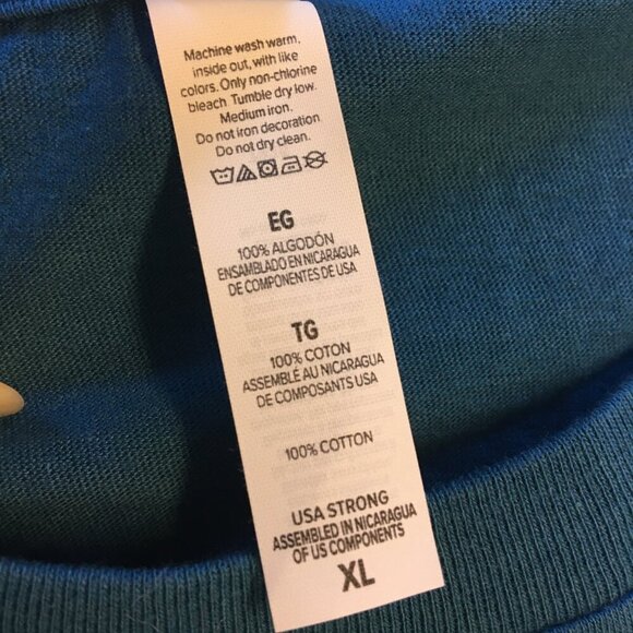 Do No Harm Take No Bull Graphic Tee Shirt XL Teal Blue Western Rodeo - Picture 6 of 7